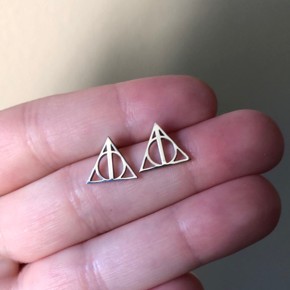 HP Deathly Hallows Symbol Earrings